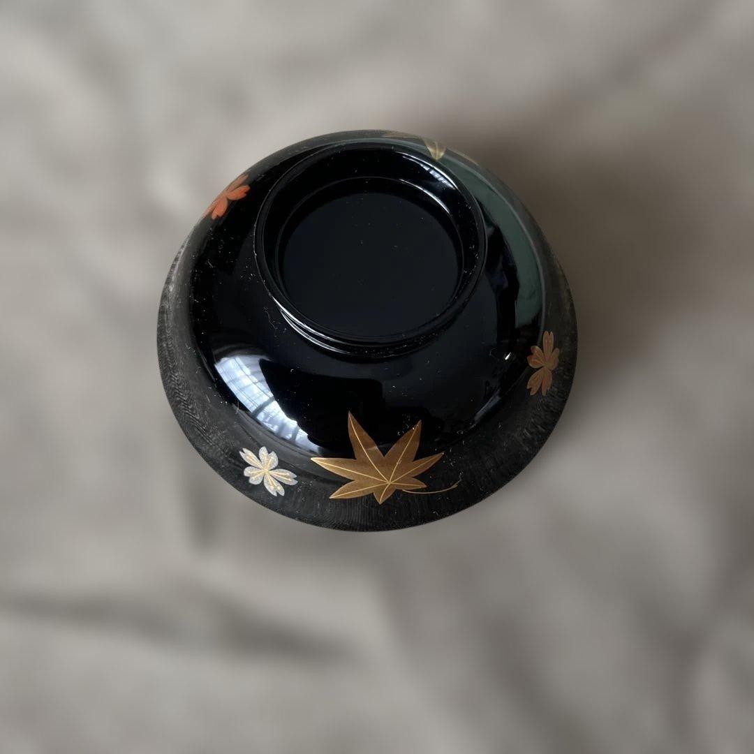 木製生地輪島塗　春秋蒔絵吸物椀