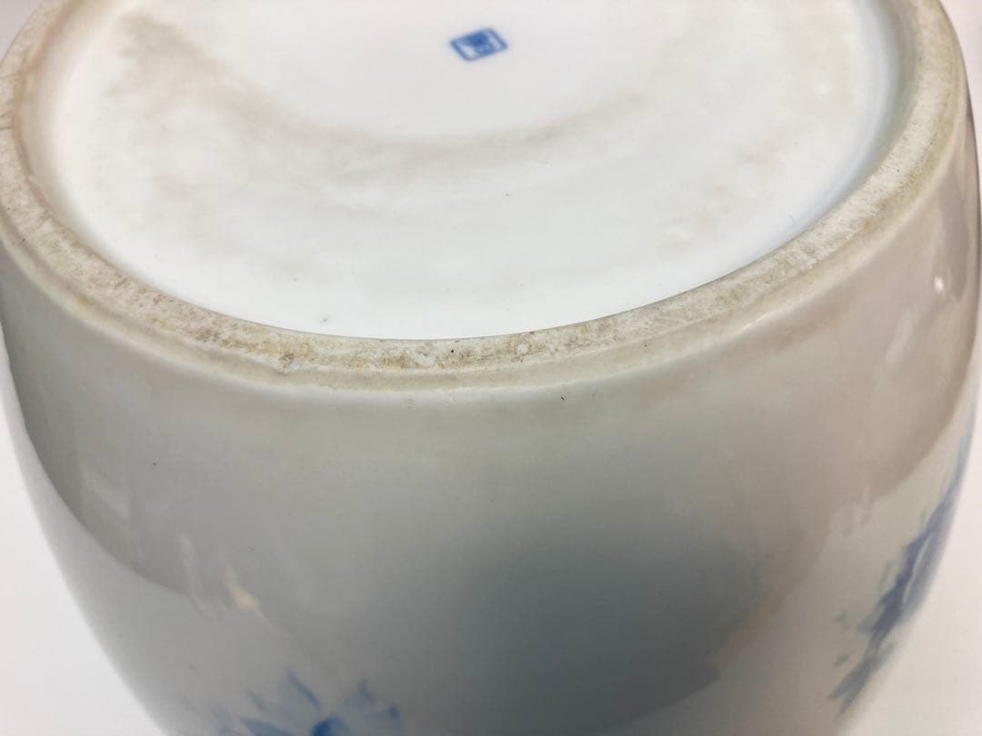 ノリタケ　火鉢　ブルーローズ