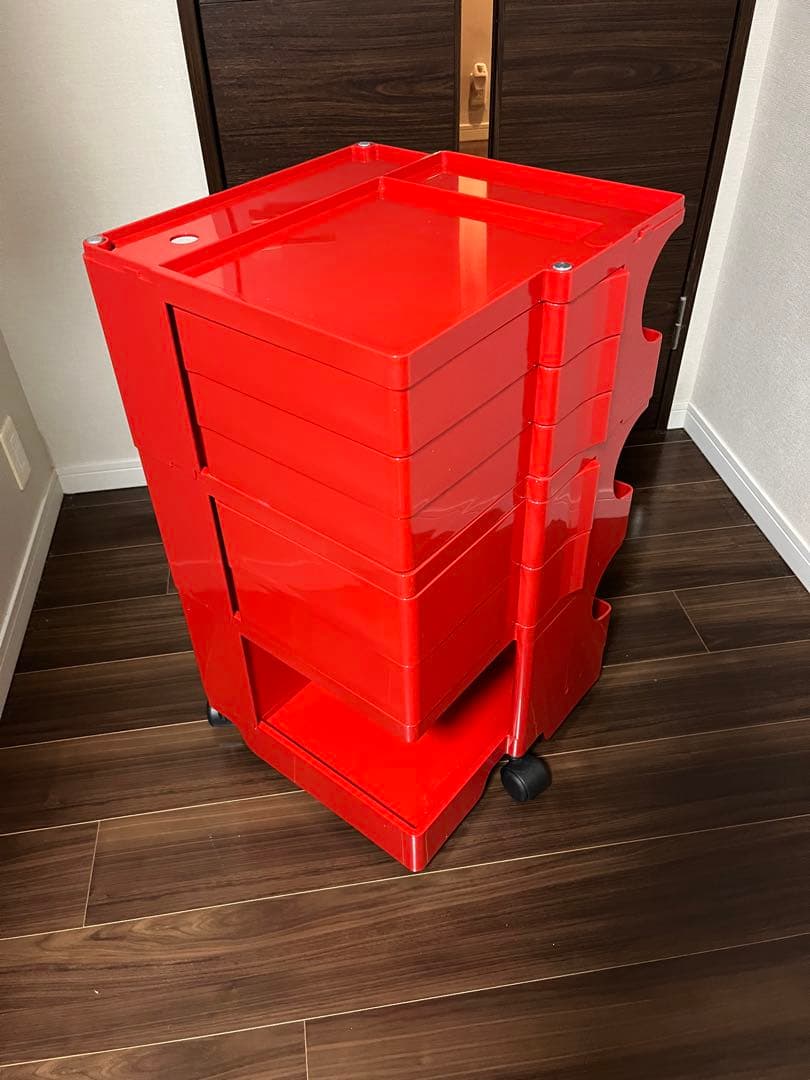 ビーライン　ボビーワゴン　3段5トレイ　レッド