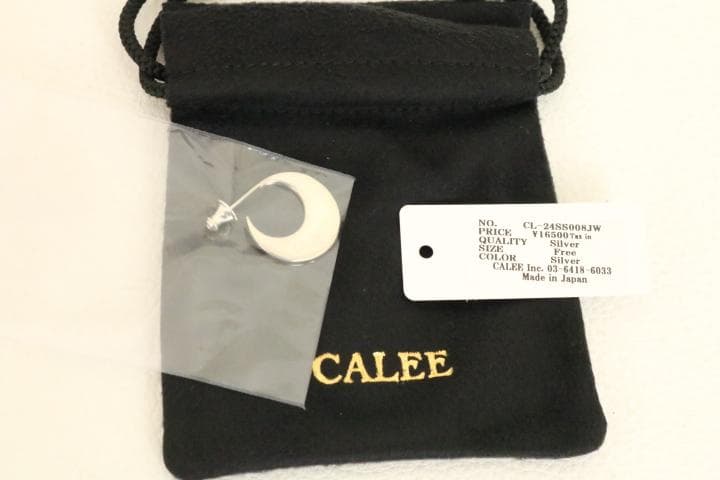 L*w様 24SS【新品】☆CALEE：　三日月型　ロール　ピアス　シルバー92