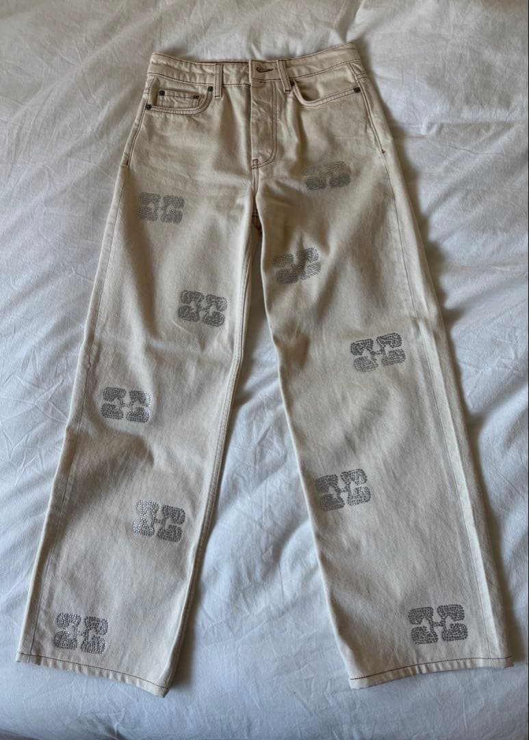 GANNI sparkle lzey ストレートジーンズ　25