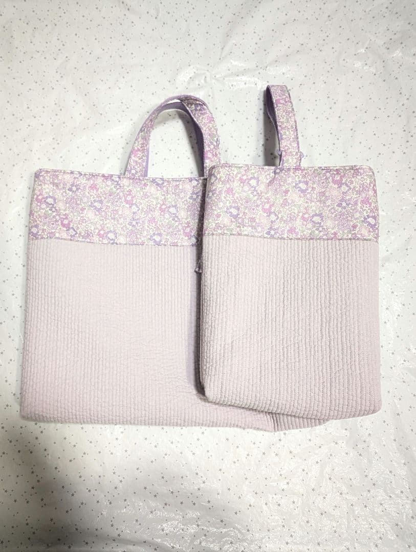 キラキラミシェル レッスンバッグ上履き入れ体操服袋ハンドメイド