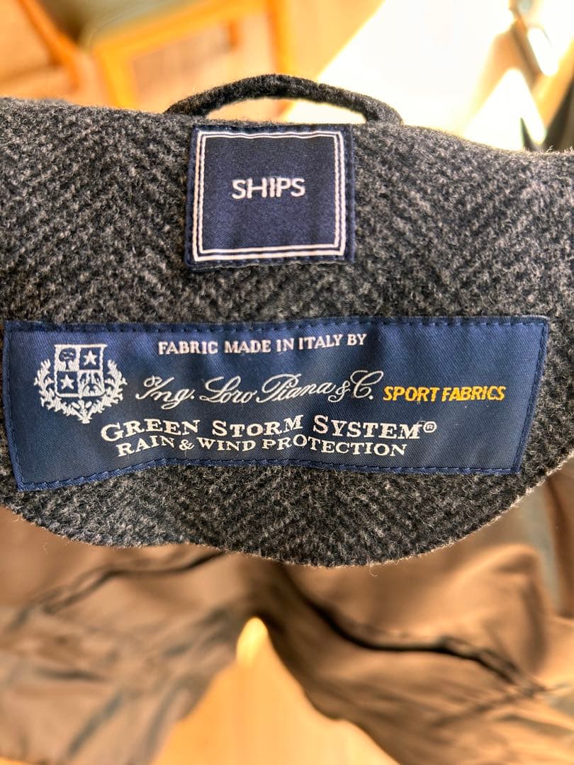値下げ　SHIPS ウールツイードコート／脱着式ダウンライナー付き Sサイズ