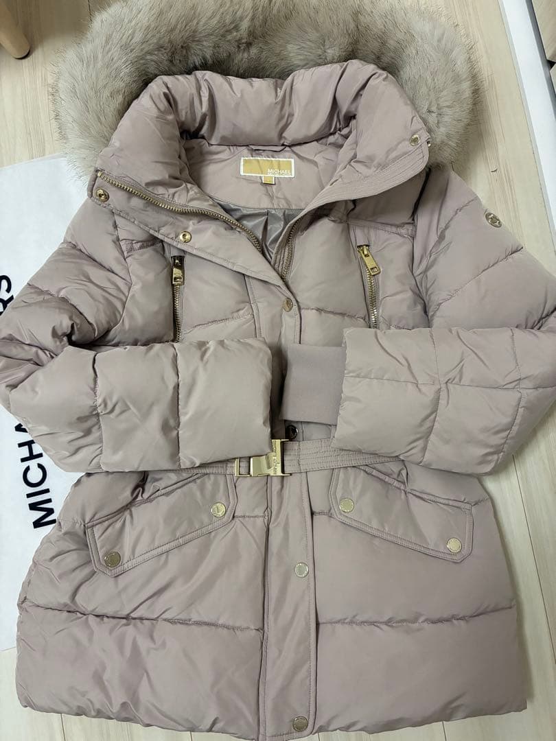 未使用ベルテッド フォーファー キルティング パファージャケット マイケルコース