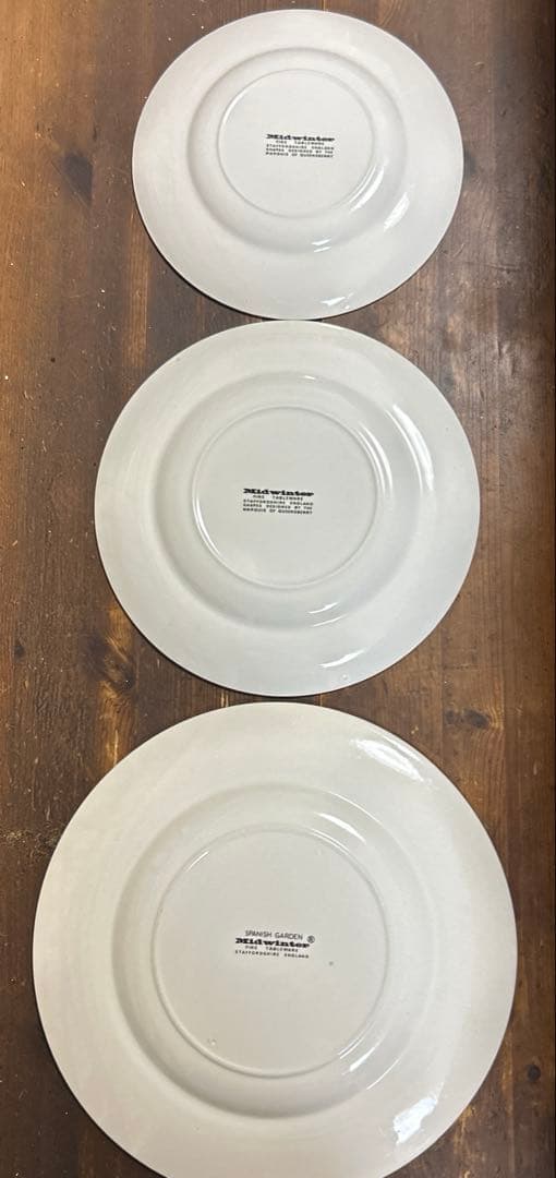廃盤　希少　midwinter スパニッシュガーデン プレート3種　イギリス製