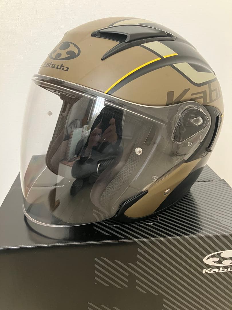 【OGK Kabuto】 エクシード グライド フラットブラックカーキ Ｍサイズ