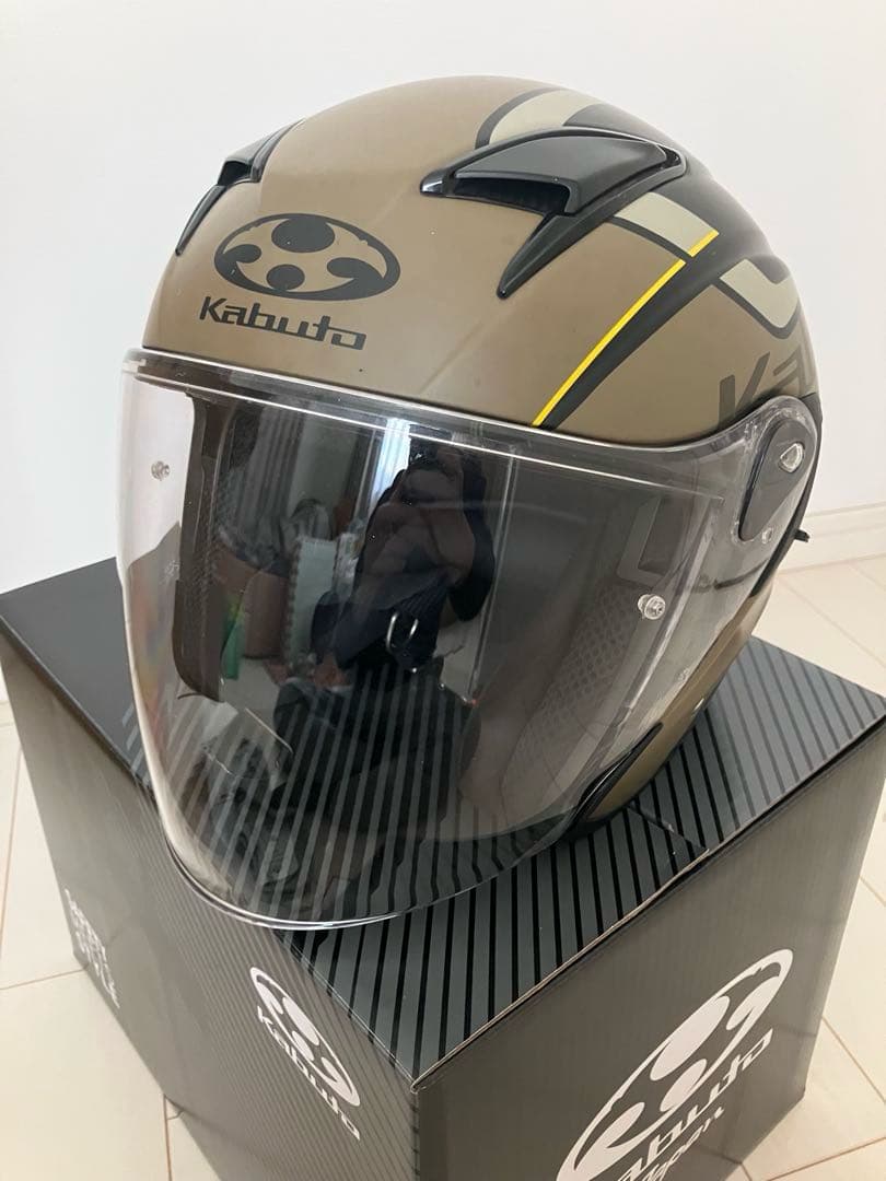 【OGK Kabuto】 エクシード グライド フラットブラックカーキ Ｍサイズ