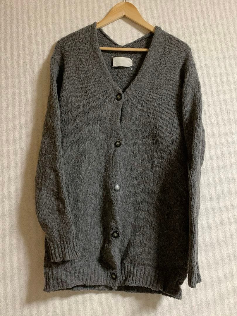 希少メゾンマルタンマルジェラオリゾンティハンドニットカーディガン
