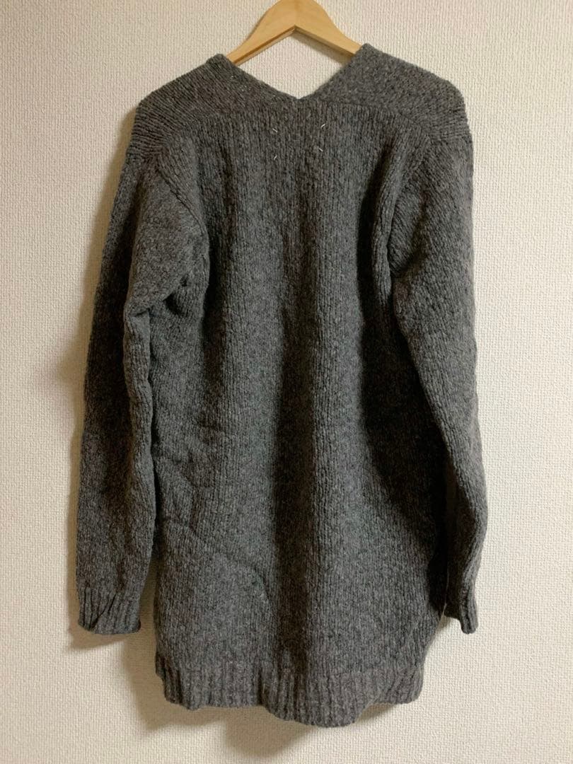 希少メゾンマルタンマルジェラオリゾンティハンドニットカーディガン