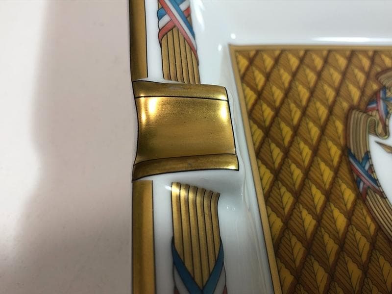 極美品☆HERMÈS　エルメス　スクエア灰皿　アッシュトレイ