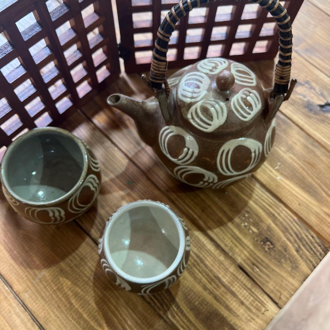 やちむん人気窯　山城窯　急須　湯呑みセット　新品未使用　（湯呑は2個）　値下げ中
