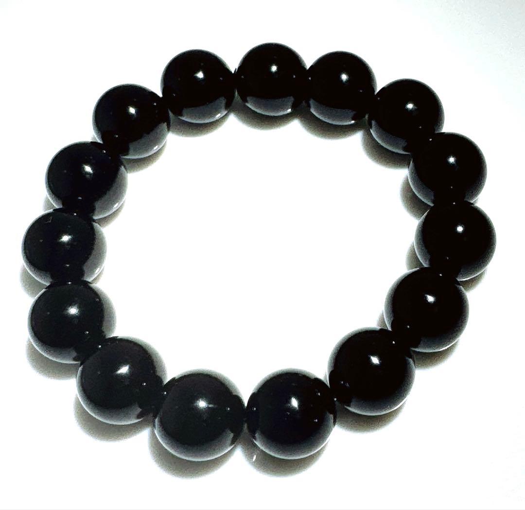 天然モリオンブレスレット黒水晶ブレスレットNO25-2422