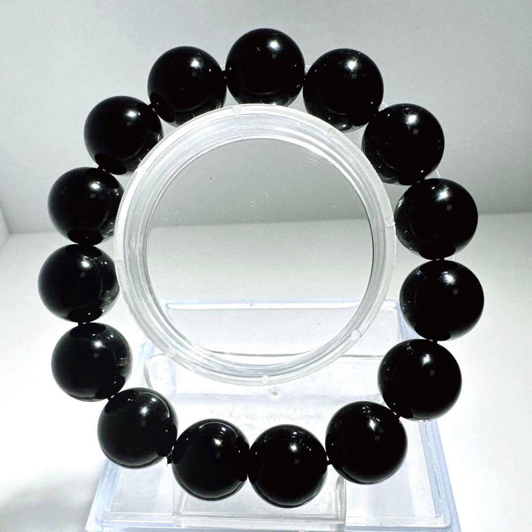 天然モリオンブレスレット黒水晶ブレスレットNO25-2422