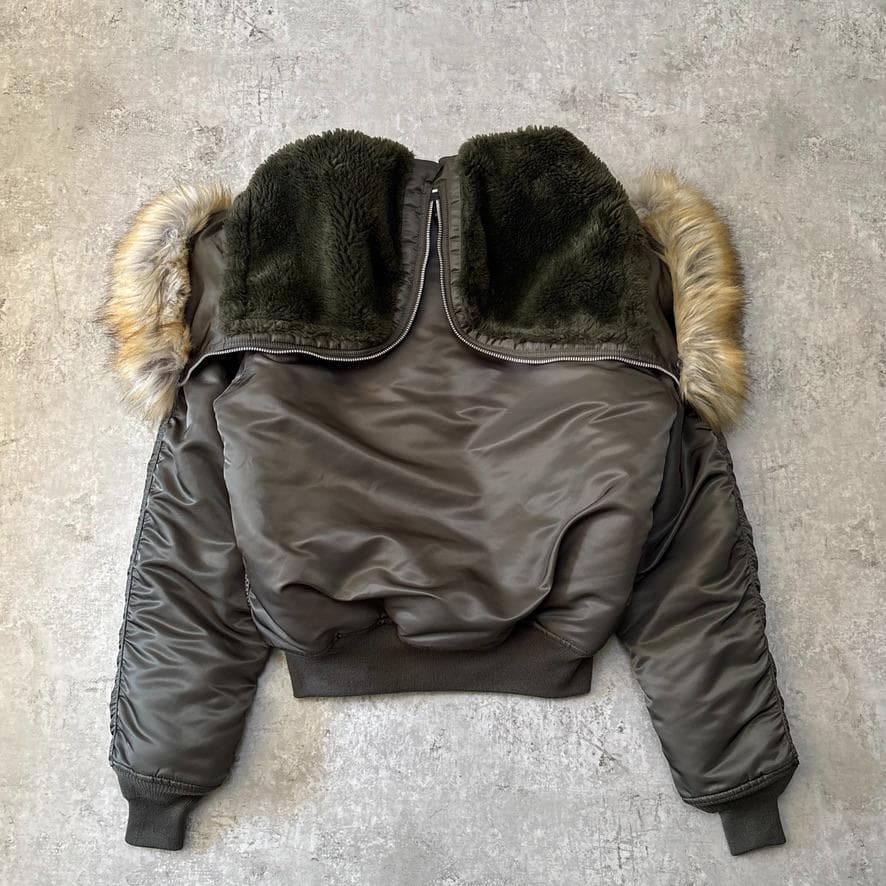 未使用級 ALPHA アルファ N-2B フライトジャケット S セージ 短丈