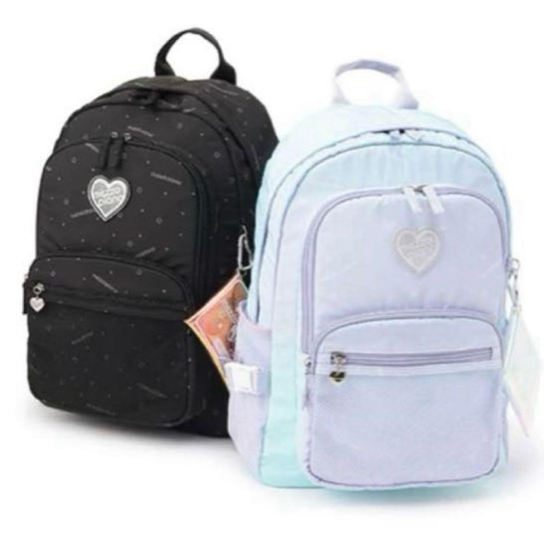 メゾピアノ 【容量約23L】ポーチつきナイロンリュック大