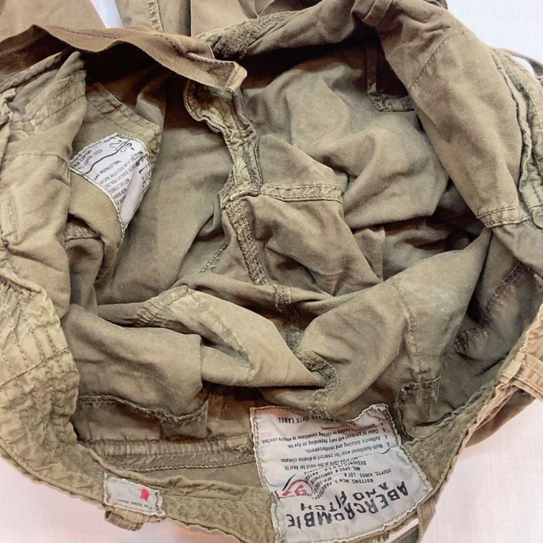 アバクロ メンズ パラトルーパー カーゴパンツ L カーキ バギー