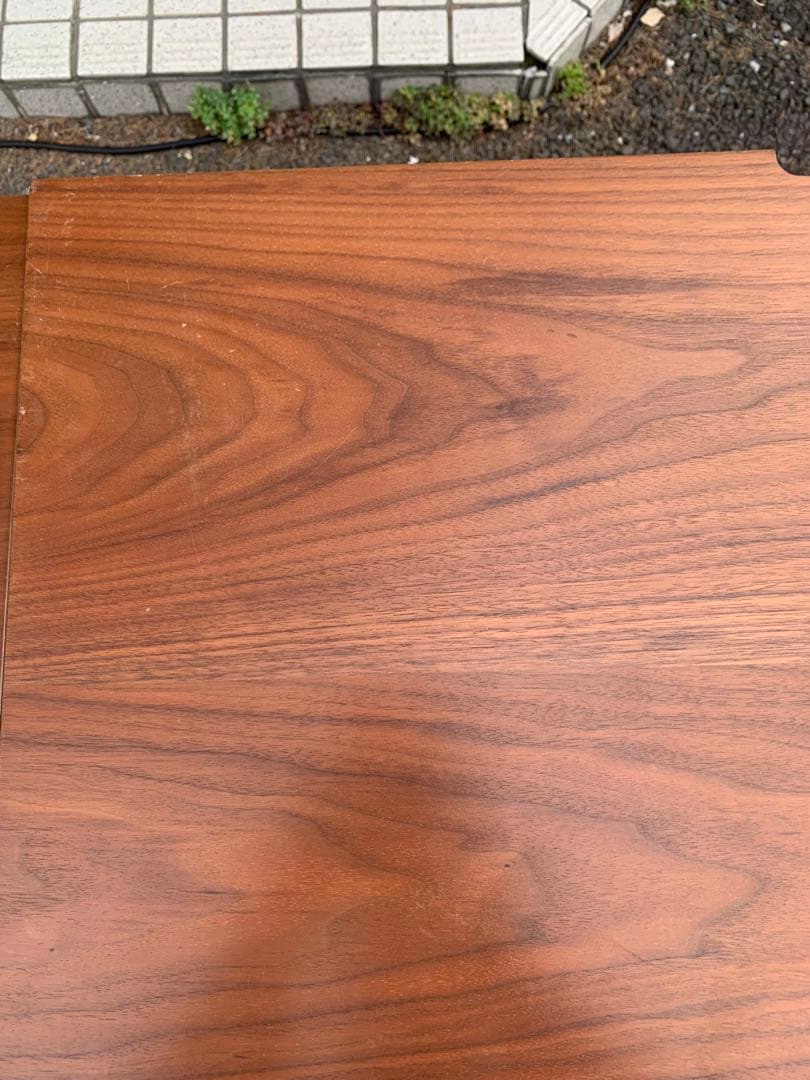 ウォルナット 引き出し付きデスク 3段チェスト付き