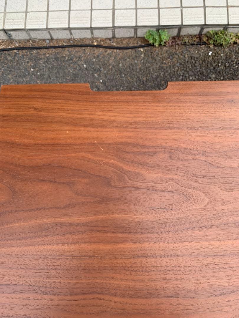 ウォルナット 引き出し付きデスク 3段チェスト付き