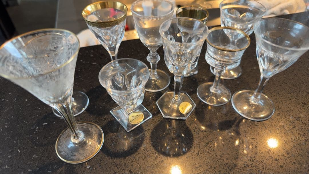 Moser モーゼル　グラス10個セット　ボヘミアングラス　カットグラス