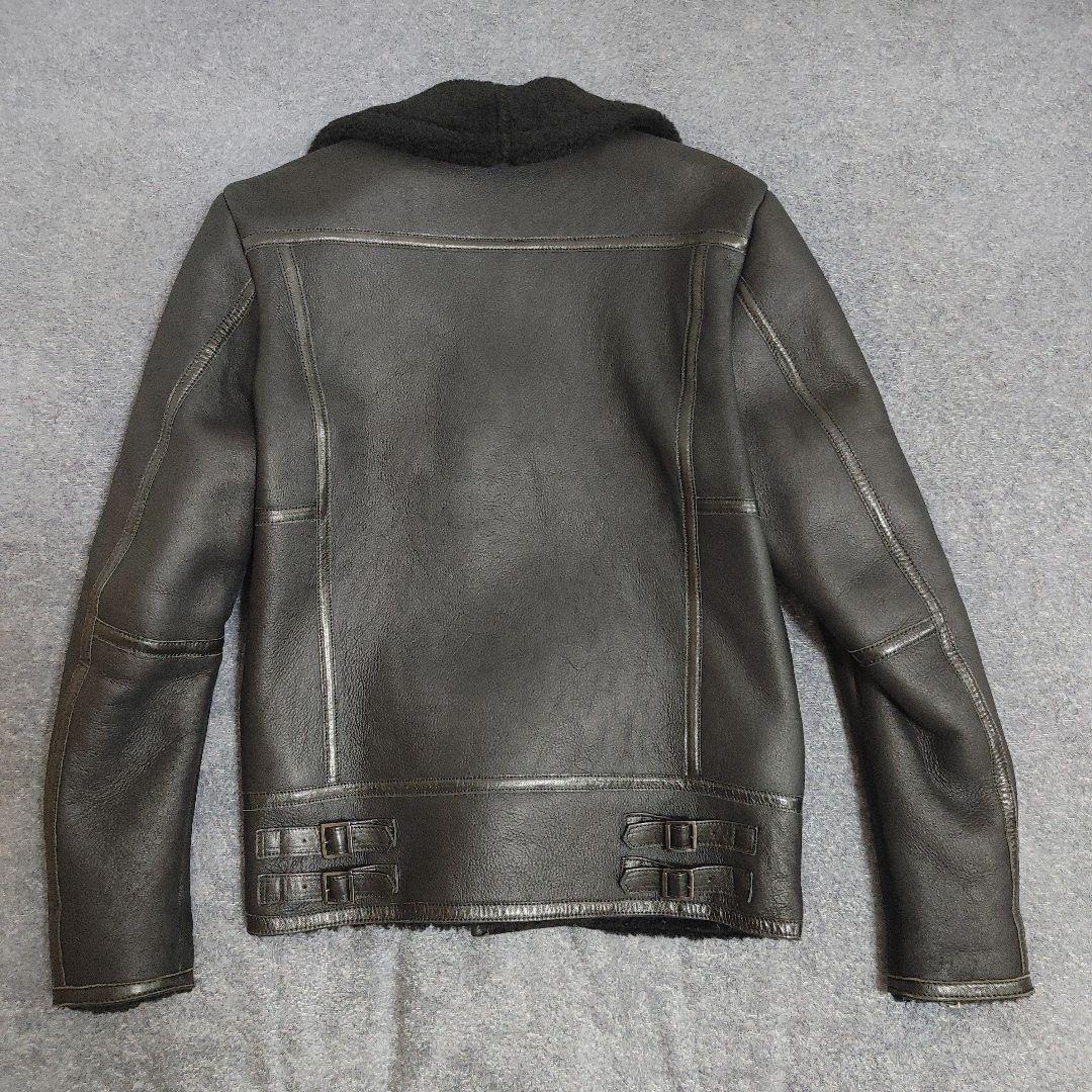 12日限定価格！5351プールオムディレクターズ羊革ムートンレザーライダース