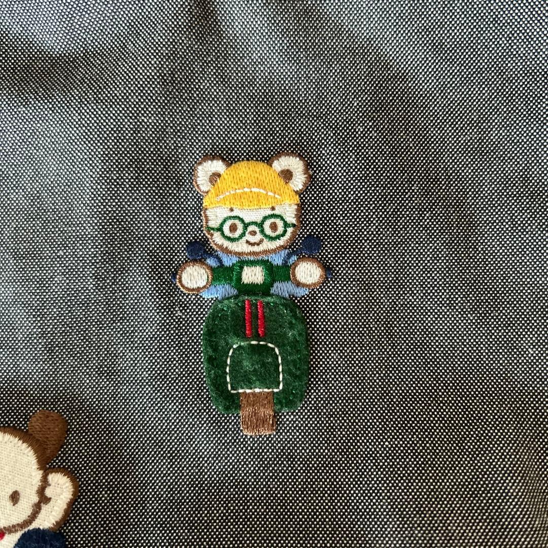 familiar トートバッグ　レッスンバッグ　ブラック ダークグレー　男の子