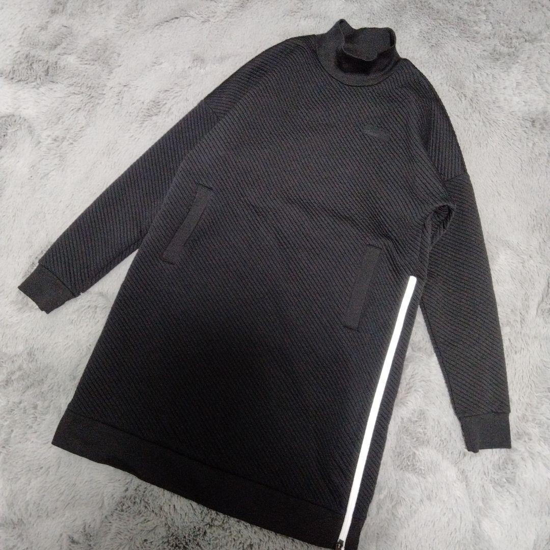 【極美品】PUMA♡型押し♡モックネック♡ワンピース♡LL　ゴルフ/スポーツ