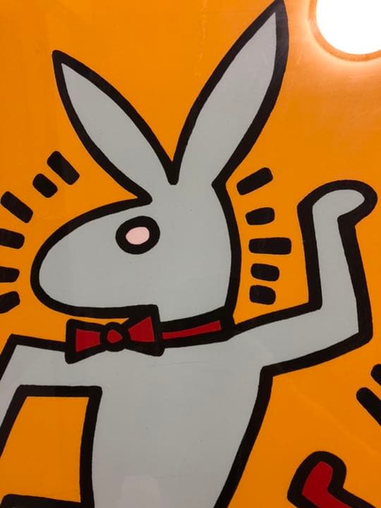 美品 キース・ヘリング作 Bunny on the Run シルクスクリーン