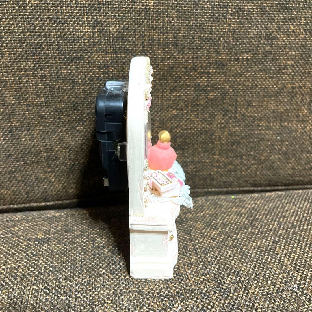 平成レトロ　トルソー型アクセサリースタンド　置き時計　ピンク　バレリーナ　香水