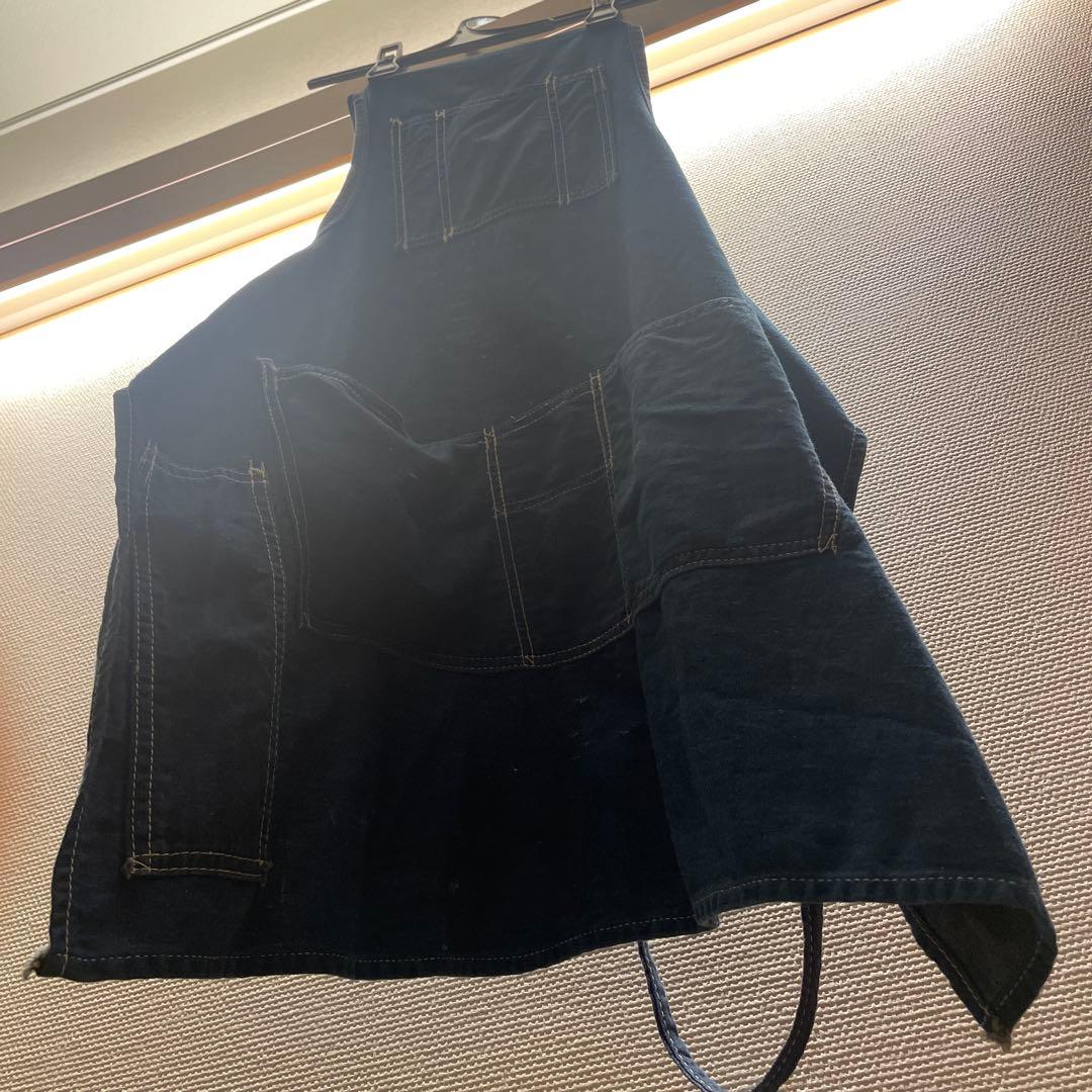 vintage デニム　エプロン　年代不明　 レアパターン