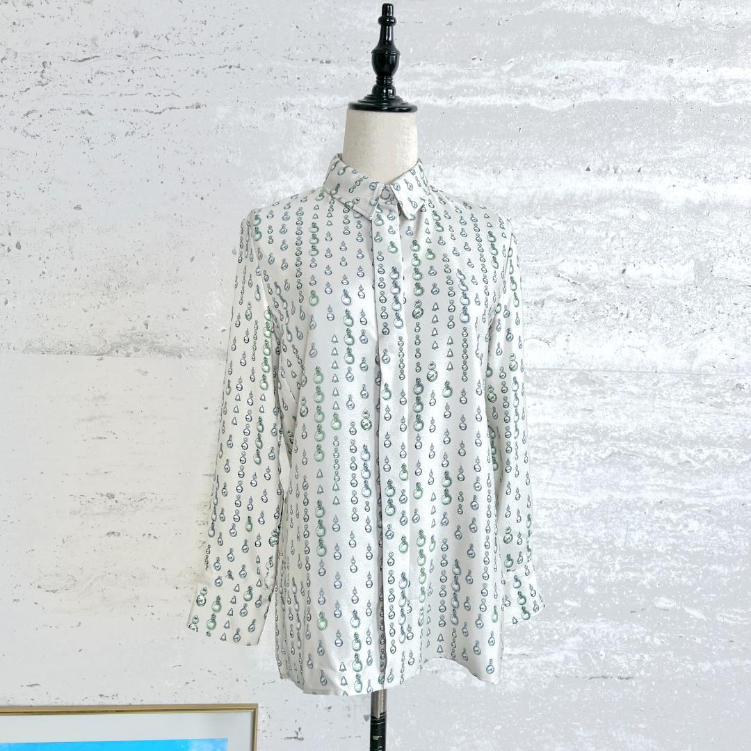 未使用★HERMES★シルク★Tresor de Medor★ブラウス