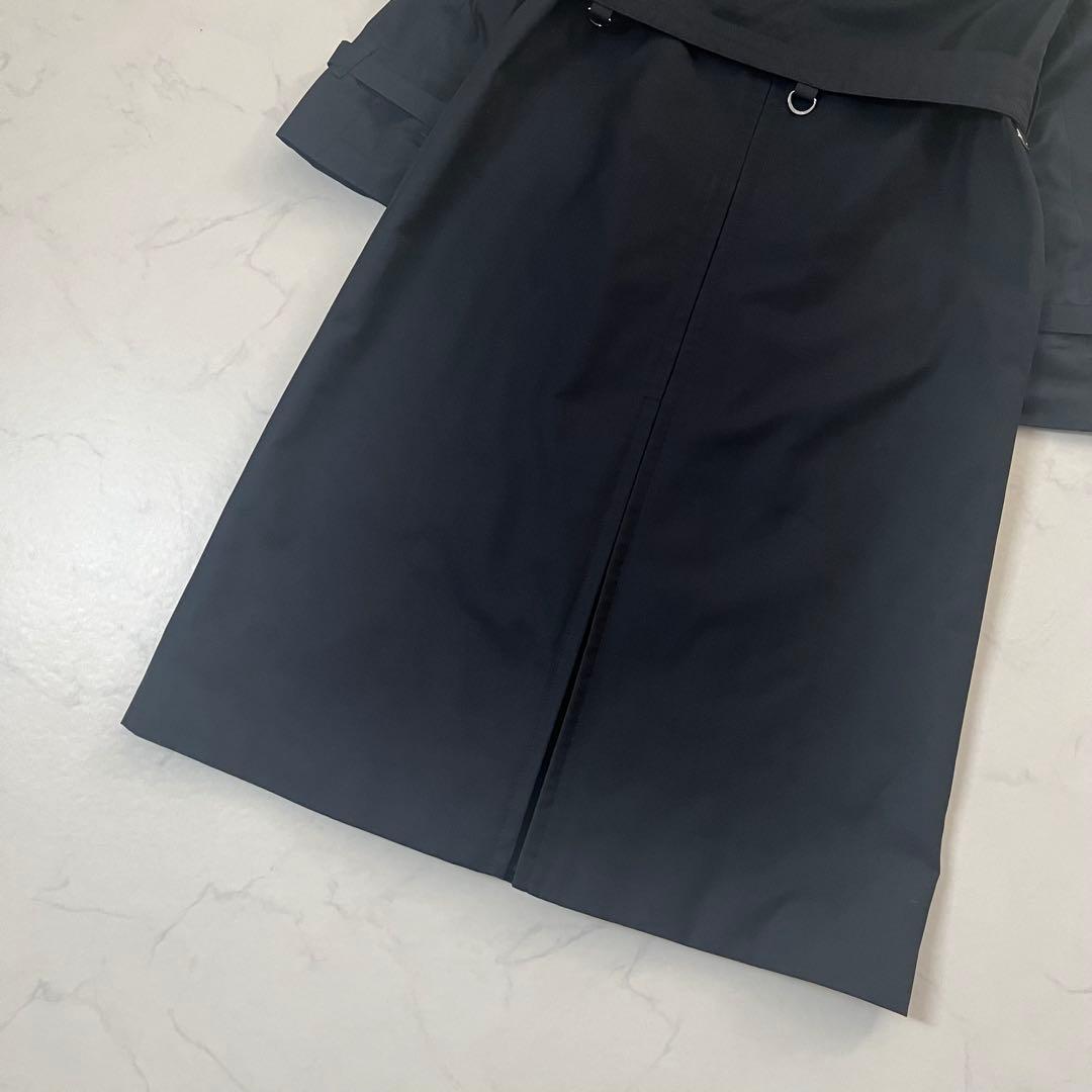 美品　着丈116cm マキシ丈　アクアスキュータム　トレンチコート　紺　M