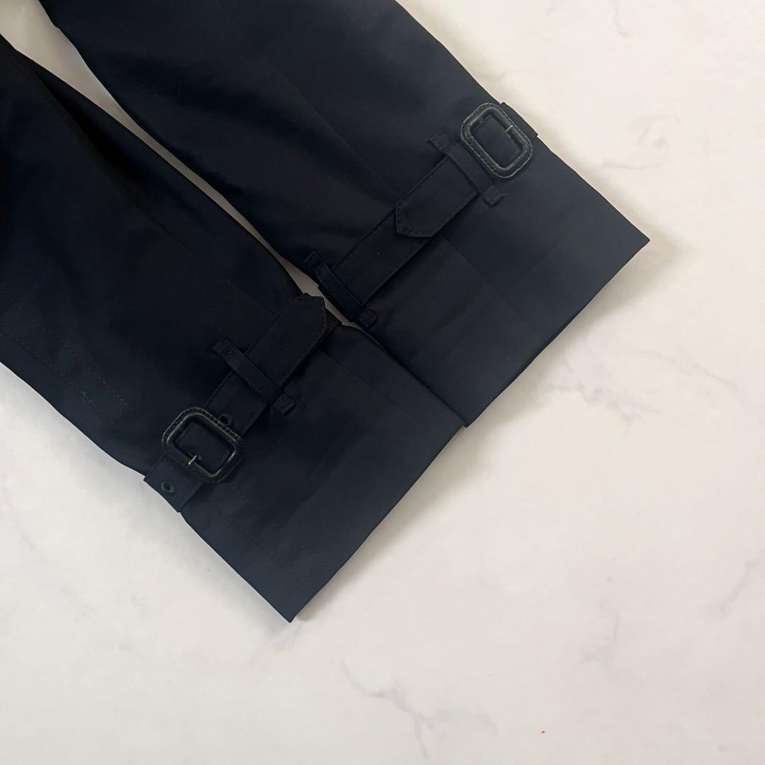 美品　着丈116cm マキシ丈　アクアスキュータム　トレンチコート　紺　M