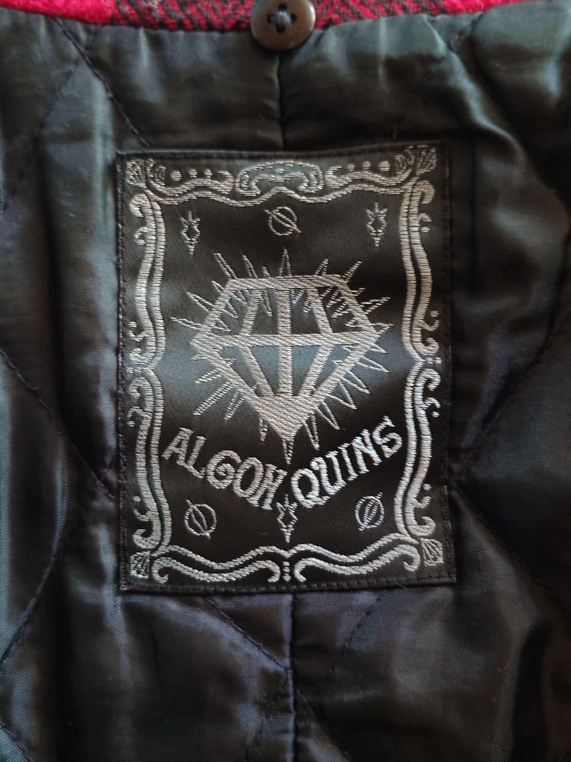 ALGONQUINS 赤・黒 チェック柄・ドット柄 ジャケット