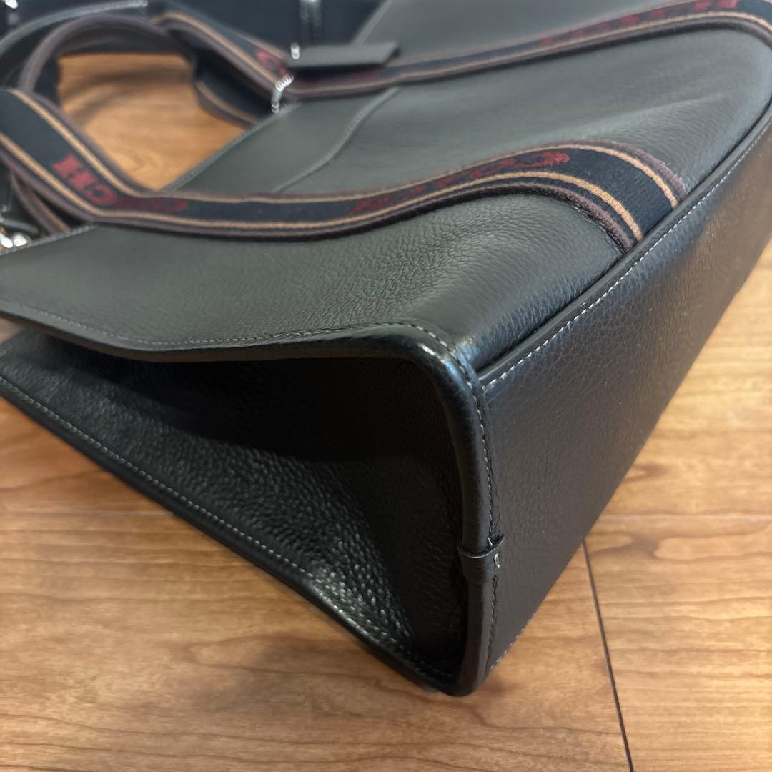 COACH スミス ブラック ショルダー付トートバッグ