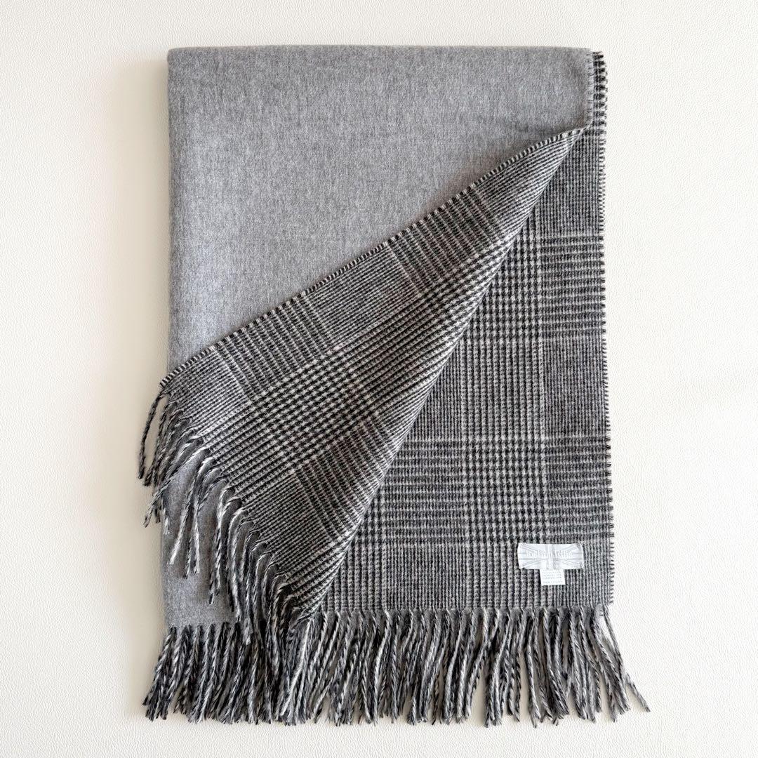 美品　ジョシュアエリス　大判　ストール　マフラー　カシミヤ　グレンチェック