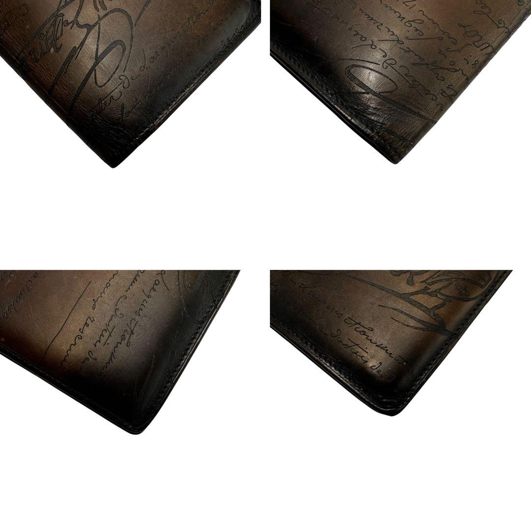 【美品】ベルルッティ ラウンドファスナー カリグラフィ 2つ折り長財布 本革