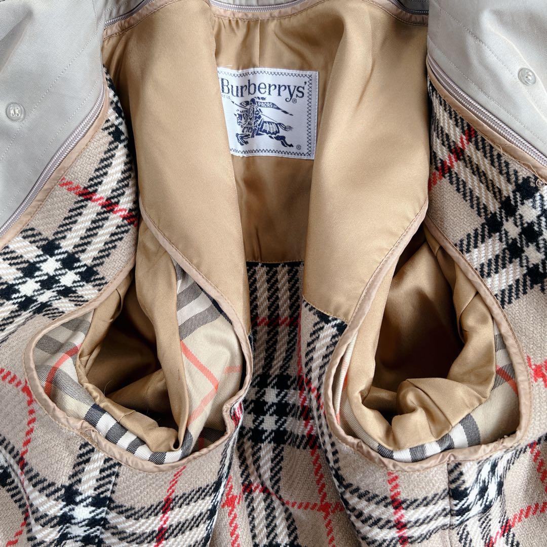 美品✨バーバリー ロング トレンチコート ウールライナー マキシ丈 カーキ