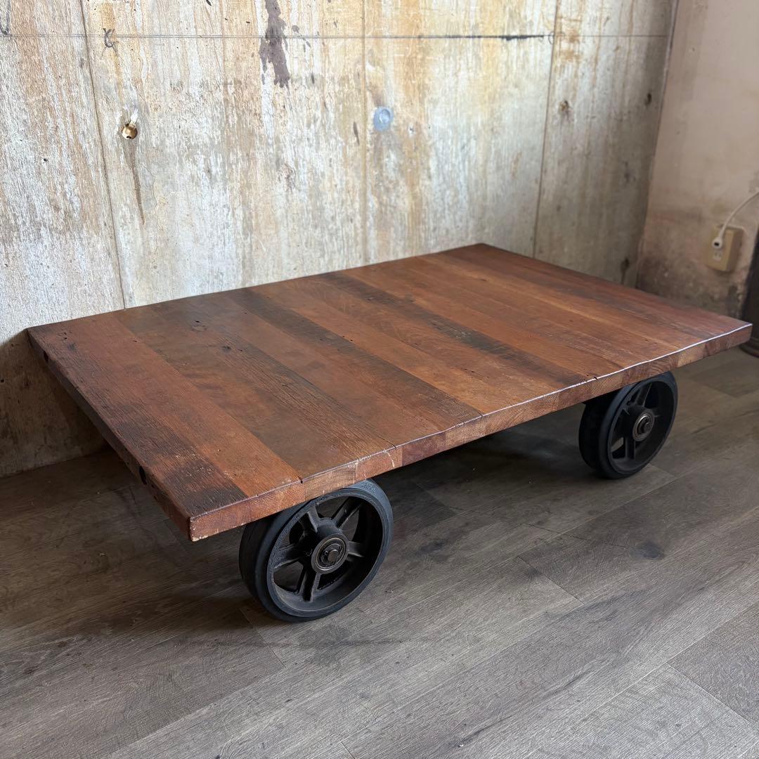 CRASH GATE 関家具　車輪付きローテーブル　センターテーブル