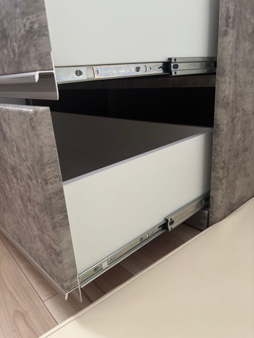 石目調　グレー モダンチェスト 7杯