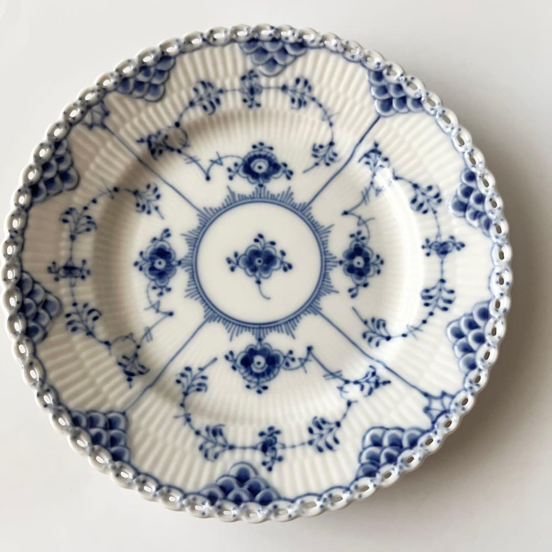 ロイヤルコペンハーゲン ブルーフルーテッド フルレース プレート2枚③