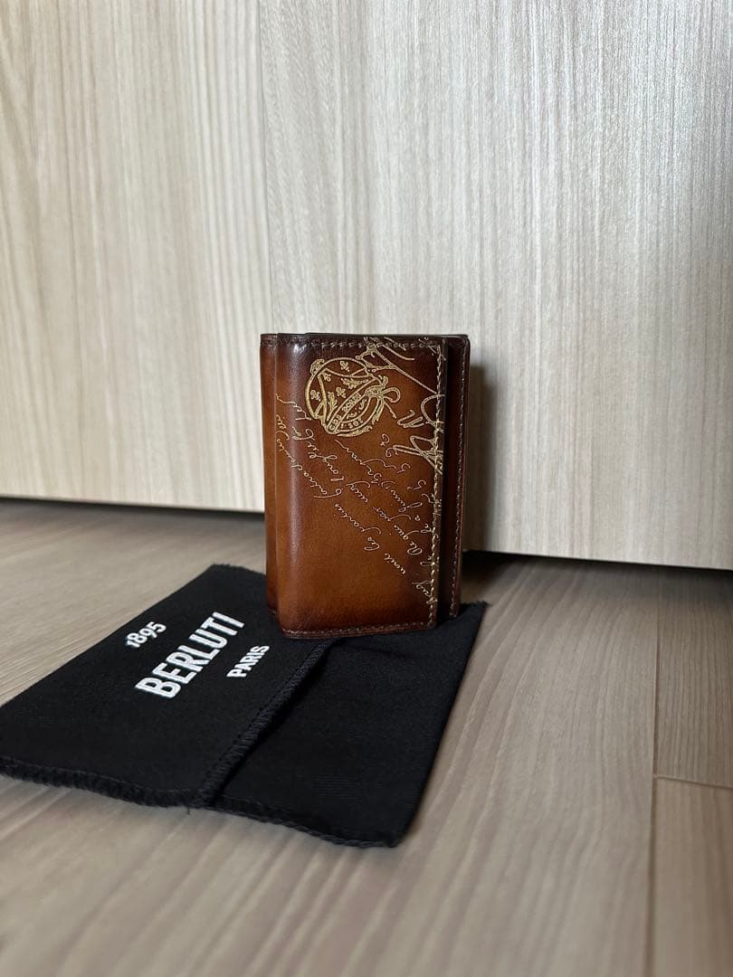特注15万 ベルルッティ アカジュー レザー 財布 ゴールデンパティーヌ 限定品