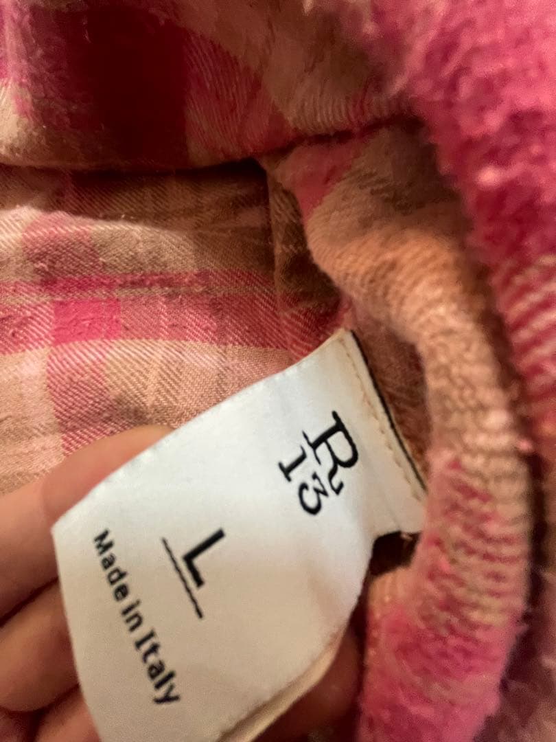 R13 アールサーティーンSHREDDED SEAM DROP NECK