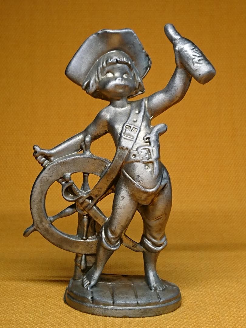 人形　金属　彫像　イタリア　置物　インテリア　工芸品　美術品　A2963