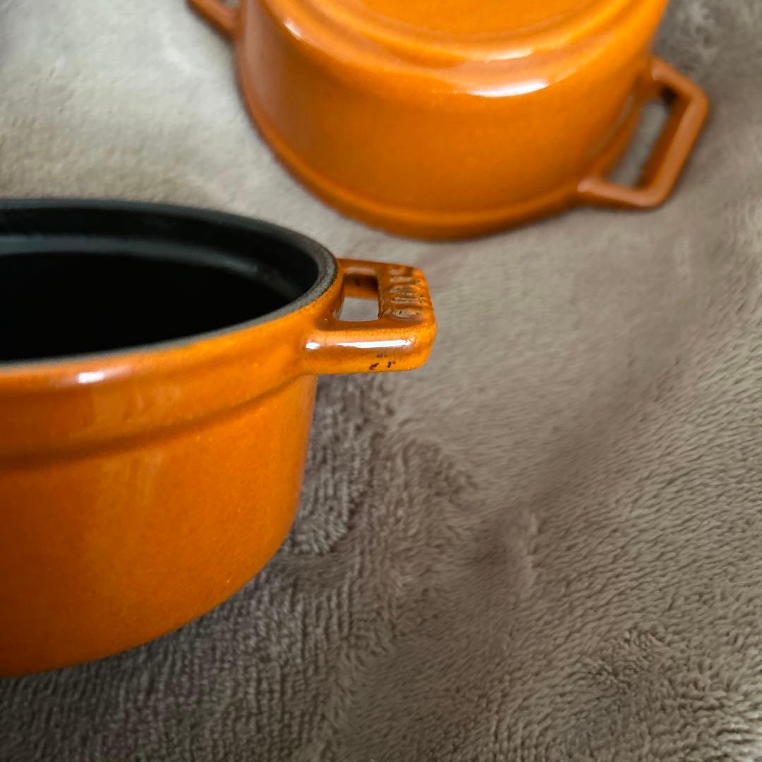 廃盤カラーSTAUB ココットラウンド10cm シナモン　2個セット