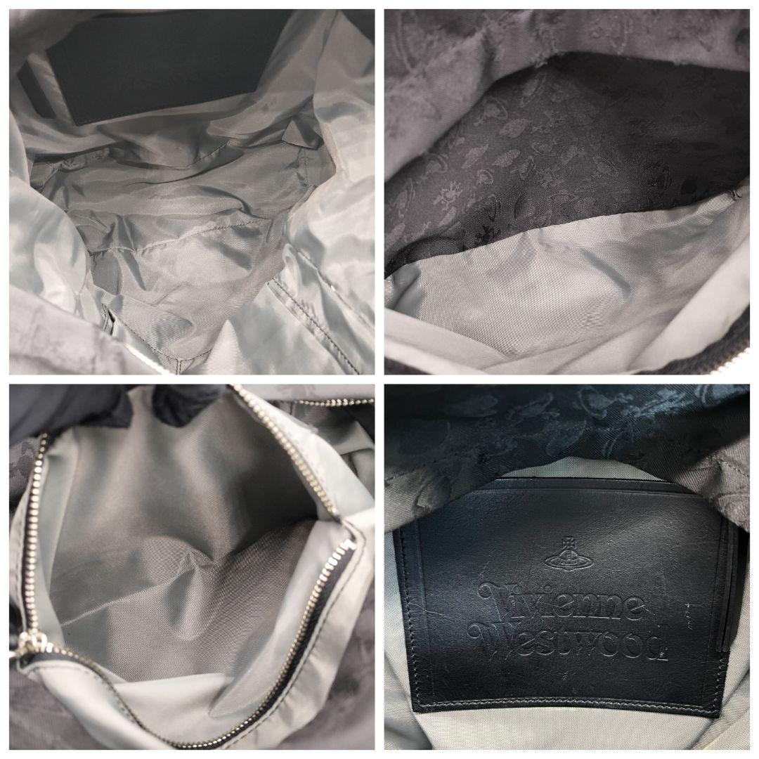 良品　ヴィヴィアンウエストウッド　リュック　ジャガード　シャドーロゴ　オーヴ　黒