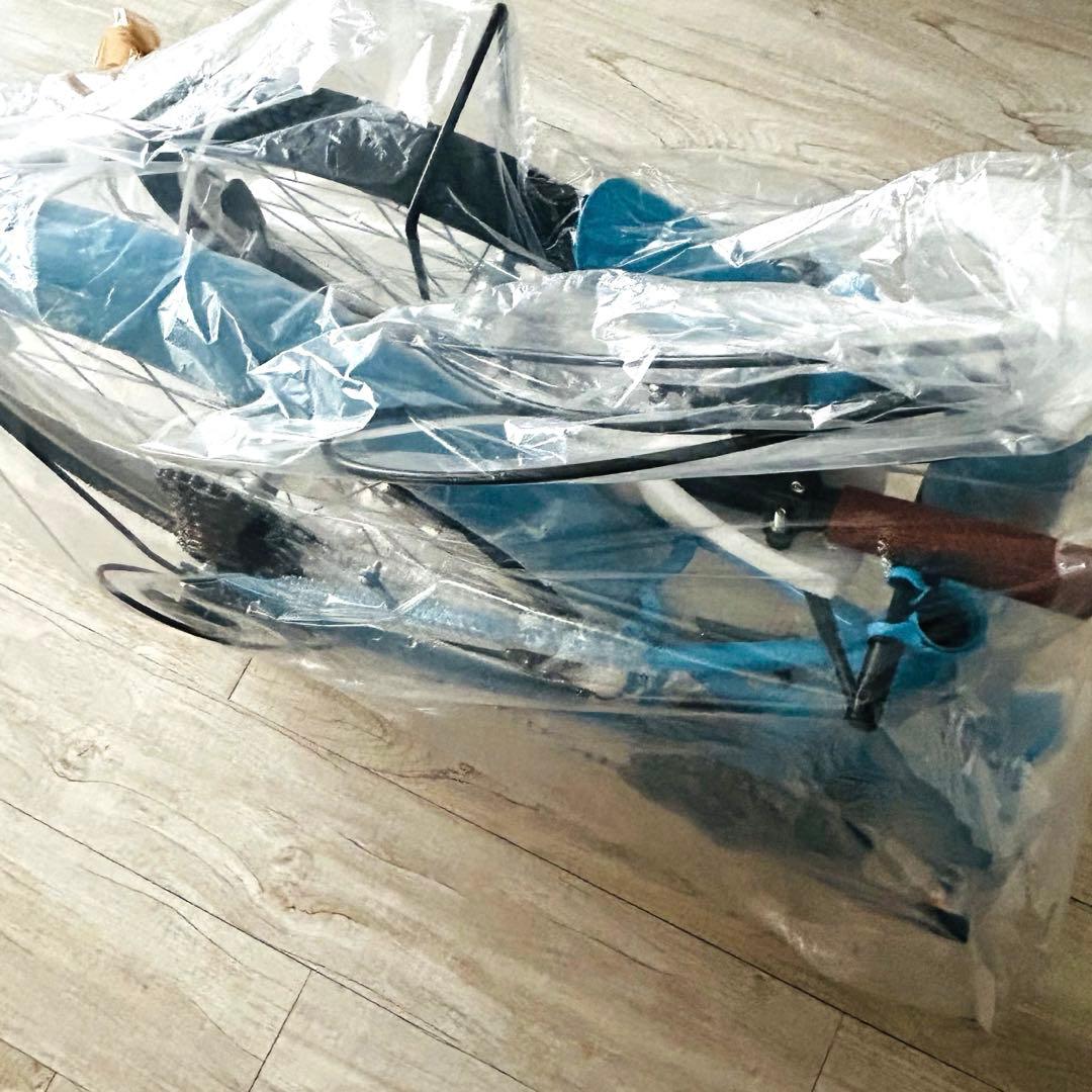 折りたたみ自転車ブルー色20インチ７段変速♬