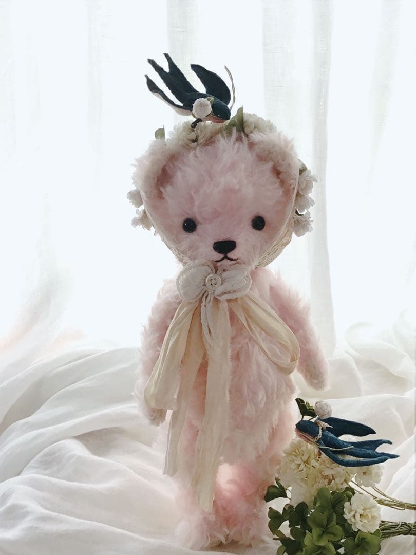 いちごミルクのテディベア Porte Bonheur ちびくまcocolilou