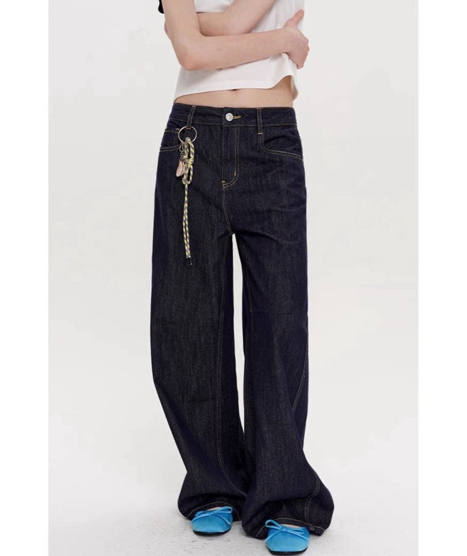 fano studios サイドシームワイドデニムパンツ　2025SS