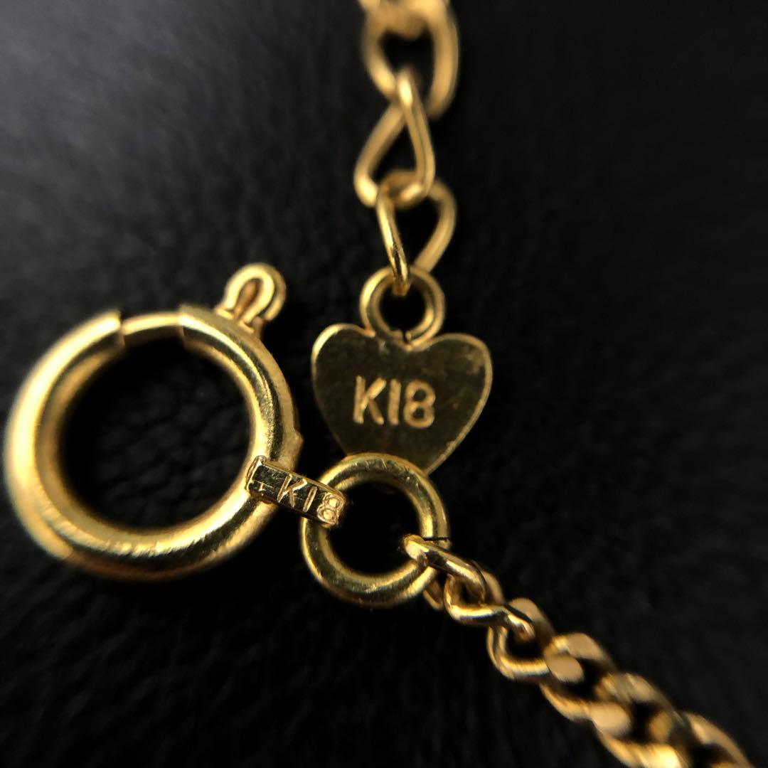 (B012118)K18 フィンガーブレスレット YG クロス 18金 チェーン