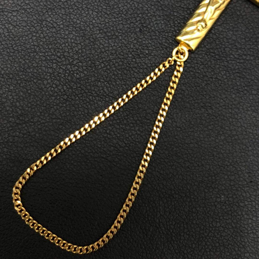 (B012118)K18 フィンガーブレスレット YG クロス 18金 チェーン